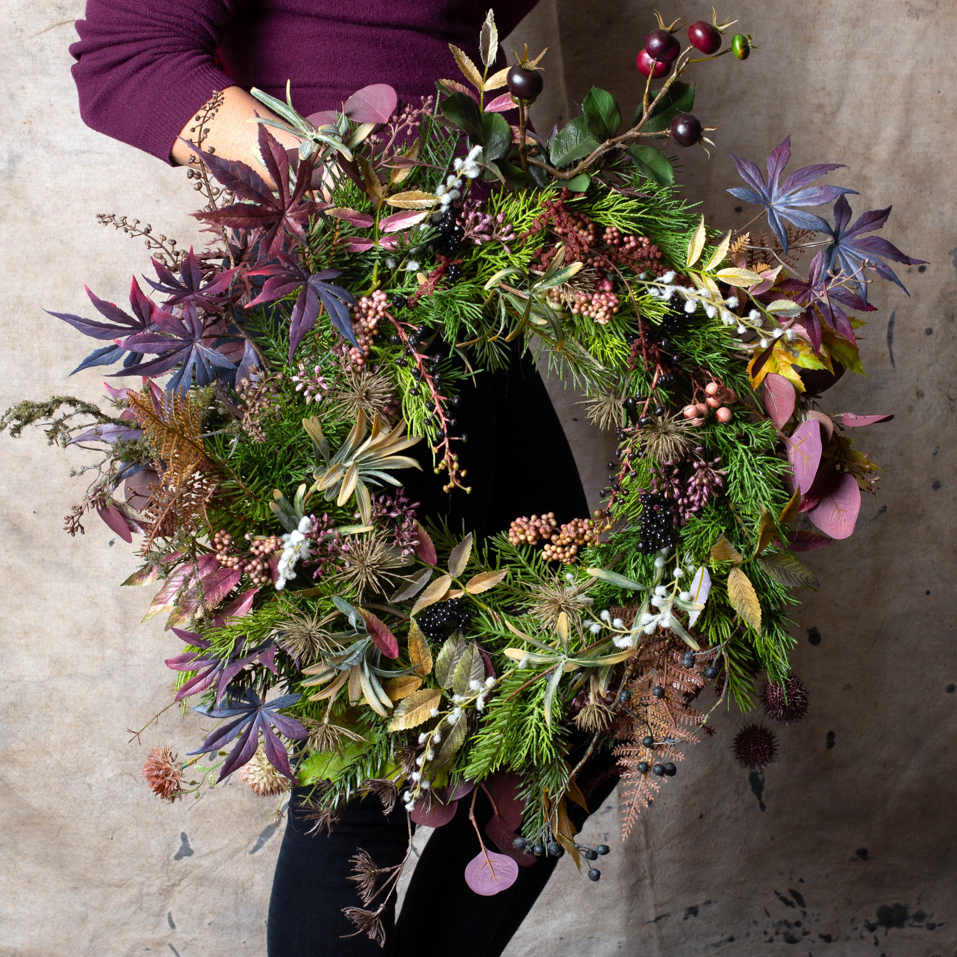 Autumn Plum Berry Wreath