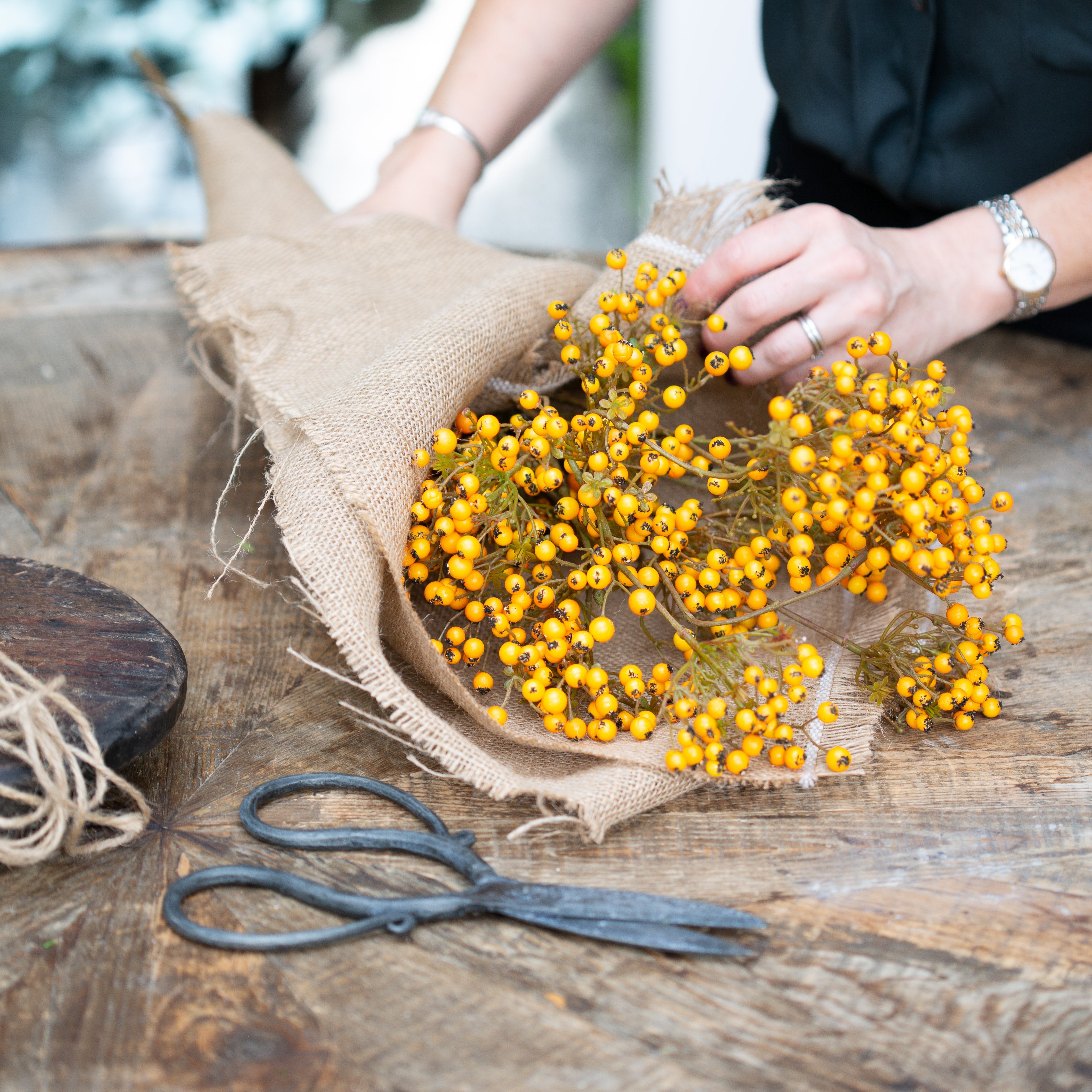Yellow Pyracantha Berries