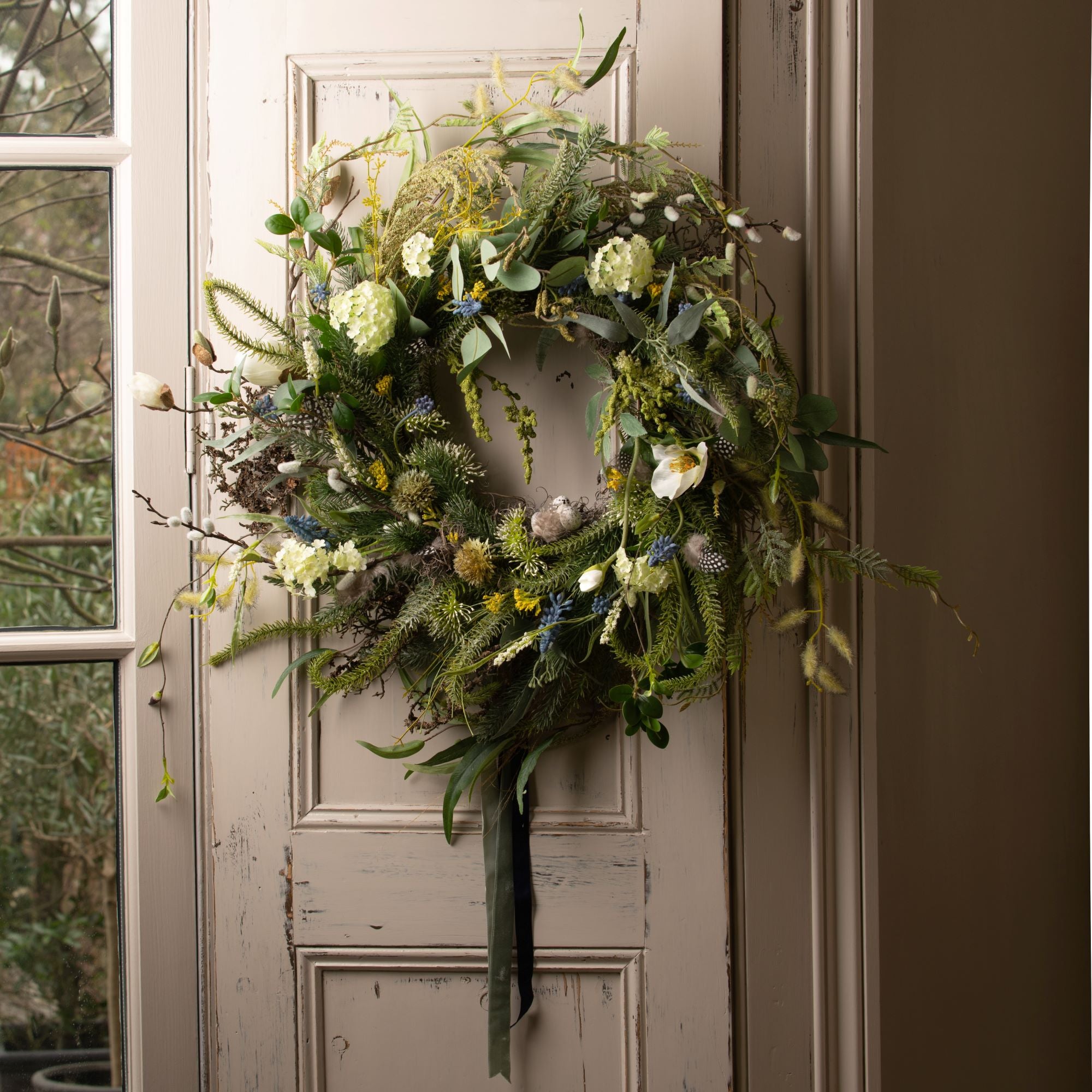 English Blue Spring Wreath