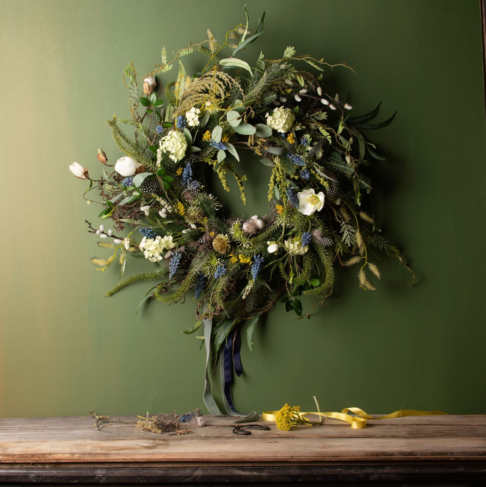 English Blue Spring Wreath