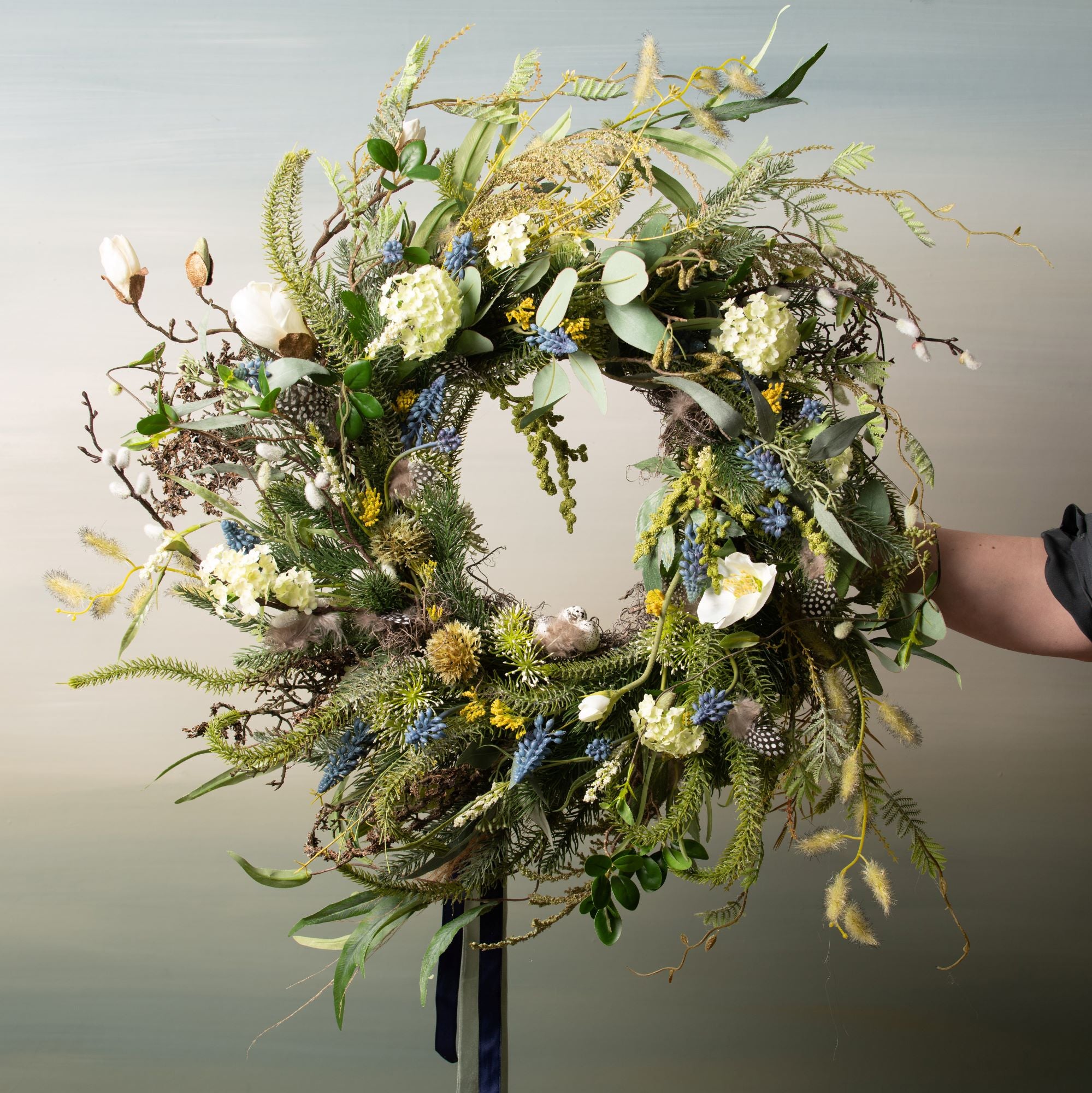 English Blue Spring Wreath