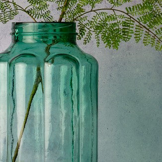 Ribbed Recycled Vase