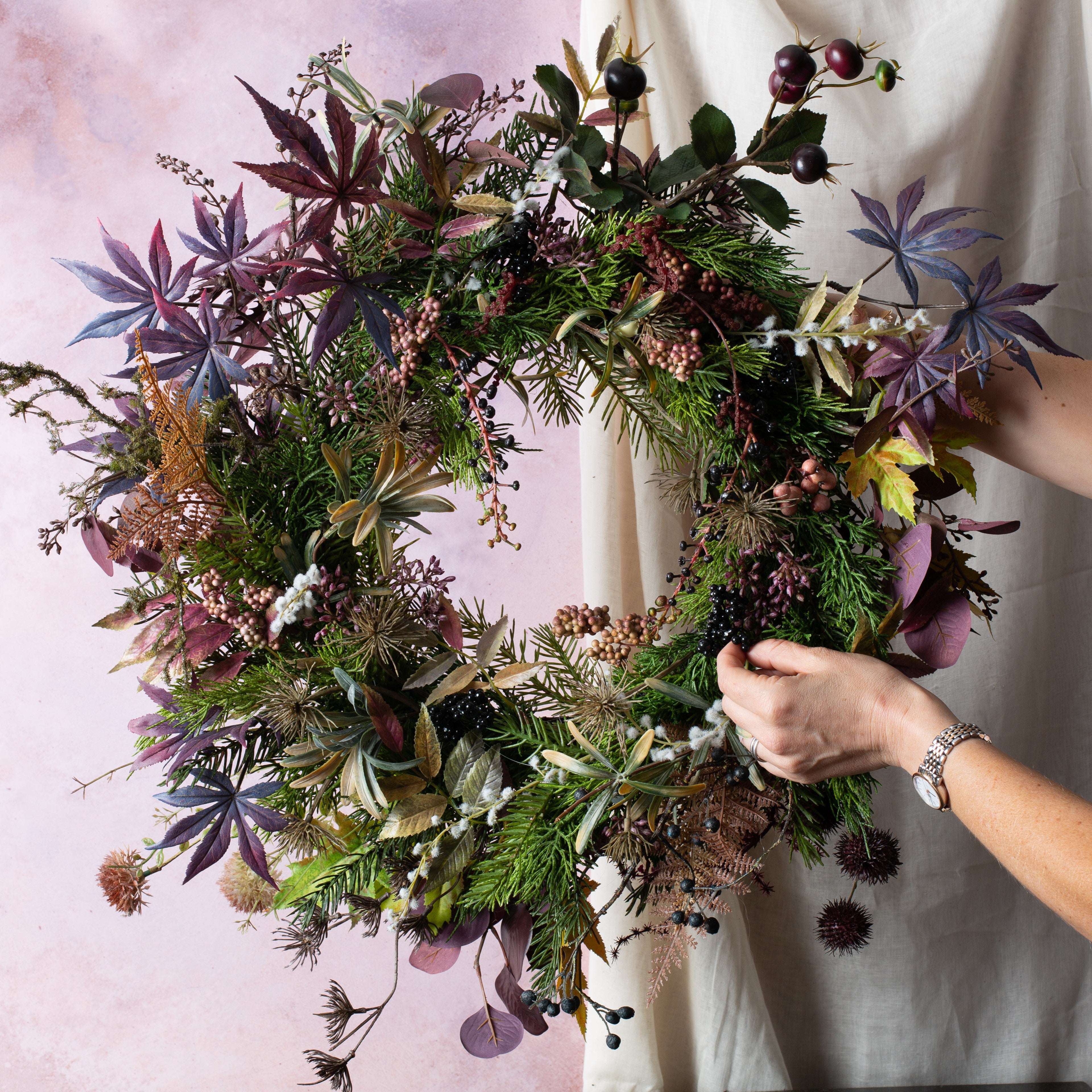 Autumn Plum Berry Wreath