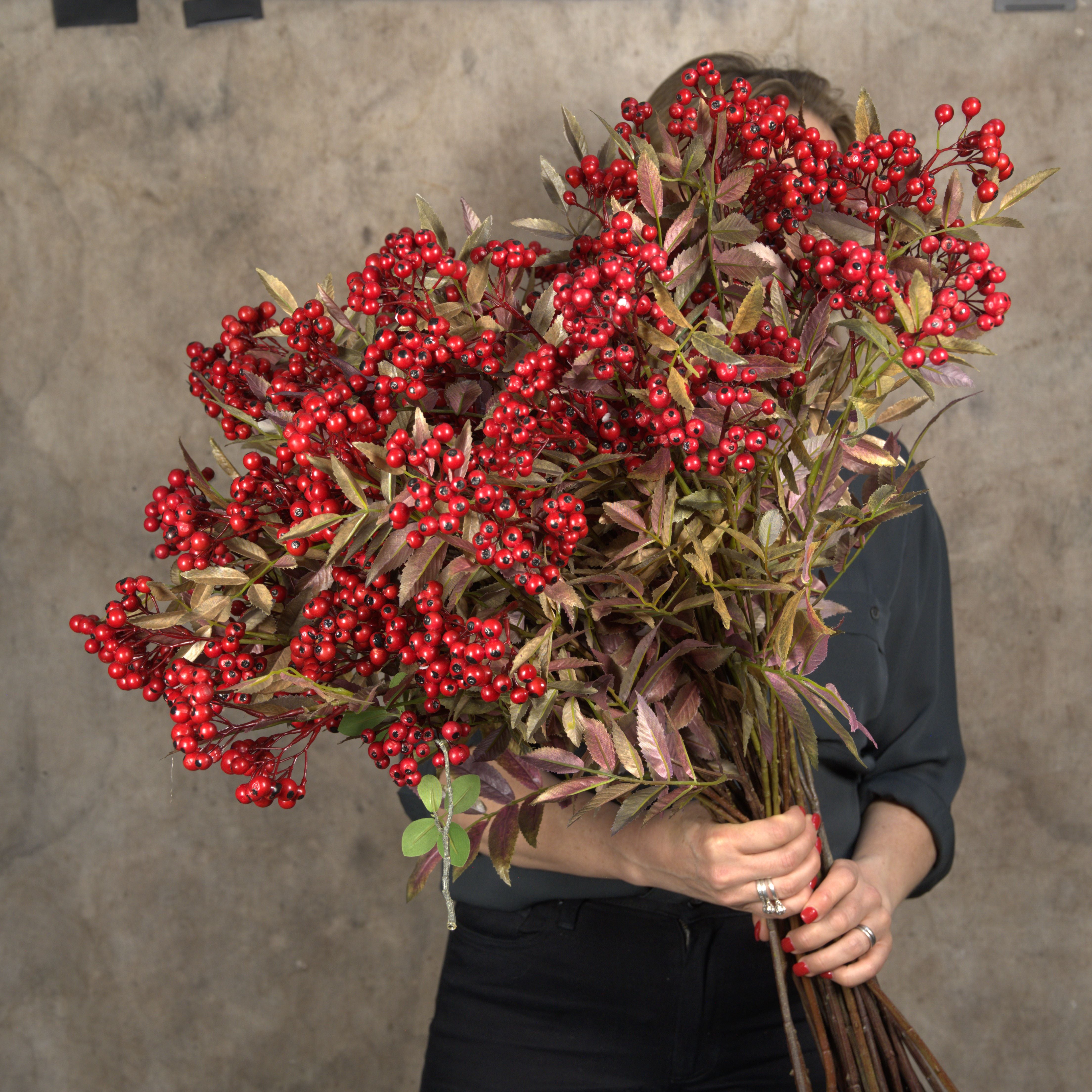 Red Berry & Leaf Branch